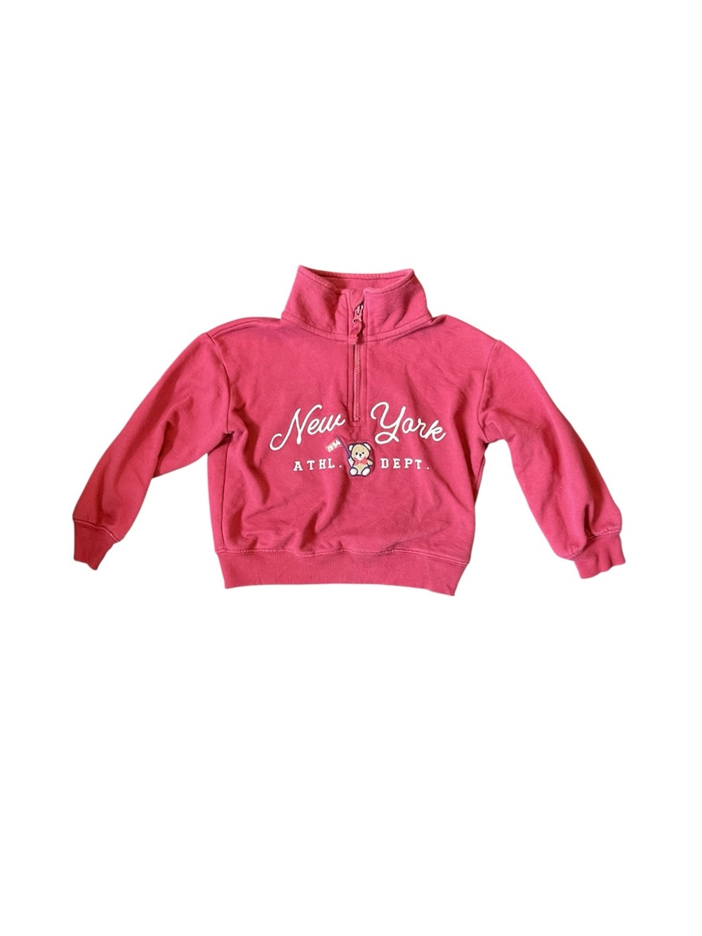 New York Red Half-Zip Kids Sweatshirt